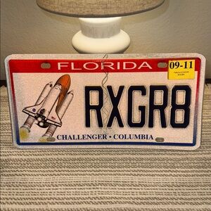 RARE Florida Challenger Columbia License Plate
